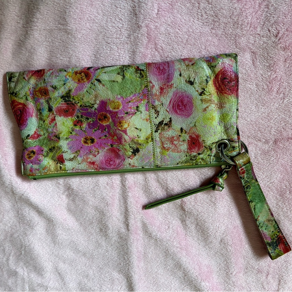 Hobo Floral Wristlet Handbag